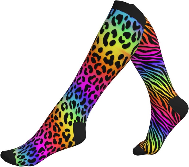 thmnj Compression Socks Knee High Support Socks for Women Men Circulation Stockings for Athletic Running Cycling Flying - Image 5